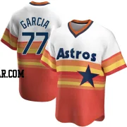 Luis Garcia Men's Houston Astros White Replica Home Cooperstown Collection Jersey