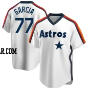 Luis Garcia Men's Houston Astros White Replica Home Cooperstown Collection Team Jersey