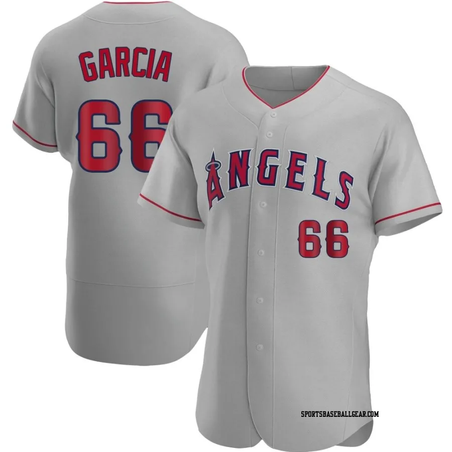 Luis Garcia Men's Los Angeles Angels Gray Authentic Road Jersey