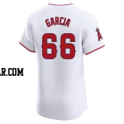 Luis Garcia Men's Los Angeles Angels White Elite Home Jersey