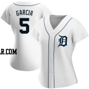 Luis Garcia Women's Detroit Tigers White Replica Home Jersey