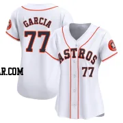 Luis Garcia Women's Houston Astros White Limited Home Jersey