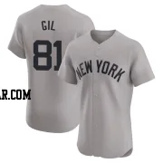 Luis Gil Men's New York Yankees Gray Elite Road Jersey