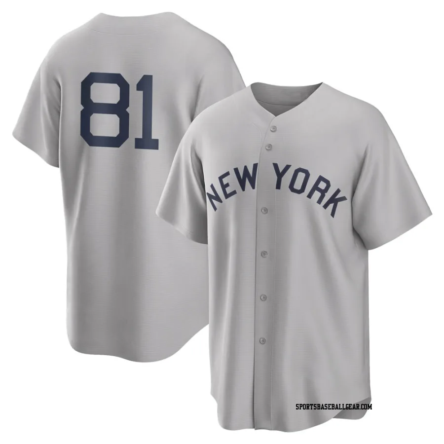 Luis Gil Men's New York Yankees Gray Replica 2021 Field of Dreams Jersey