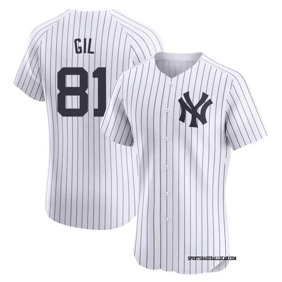 Luis Gil Men's New York Yankees White Elite Home Jersey