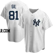 Luis Gil Men's New York Yankees White Replica Home Jersey