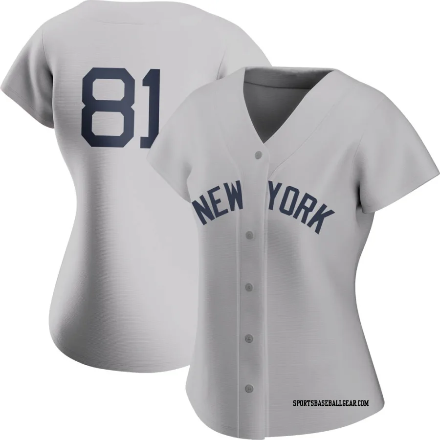 Luis Gil Women's New York Yankees Gray Authentic 2021 Field of Dreams Jersey