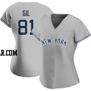 Luis Gil Women's New York Yankees Gray Authentic Road Name Jersey