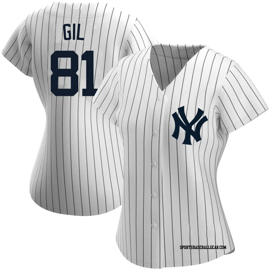 Luis Gil Women's New York Yankees White Authentic Home Name Jersey