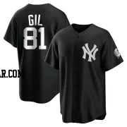 Luis Gil Youth New York Yankees Black/White Replica Jersey