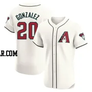 Luis Gonzalez Men's Arizona Diamondbacks Cream Elite Home Jersey