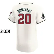 Luis Gonzalez Men's Arizona Diamondbacks Cream Elite Home Patch Jersey