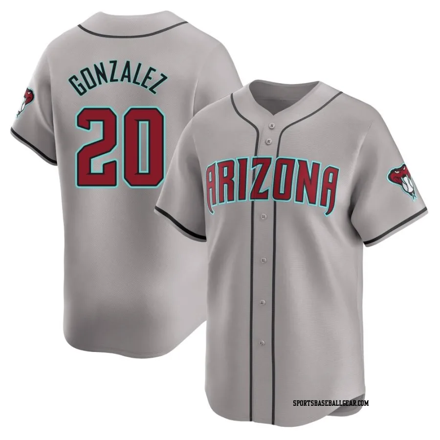 Luis Gonzalez Men's Arizona Diamondbacks Gray Limited Away Jersey