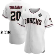 Luis Gonzalez Men's Arizona Diamondbacks White Authentic Crimson Home 2023 World Series Jersey