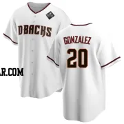 Luis Gonzalez Men's Arizona Diamondbacks White Replica Home 2023 World Series Jersey