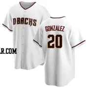 Luis Gonzalez Men's Arizona Diamondbacks White Replica Home Jersey