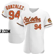 Luis Gonzalez Men's Baltimore Orioles White Authentic Home Jersey