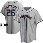 Luis Gonzalez Men's Houston Astros Gray Replica Road Jersey