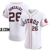 Luis Gonzalez Men's Houston Astros White Elite Home Jersey