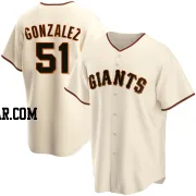 Luis Gonzalez Men's San Francisco Giants Cream Replica Home Jersey