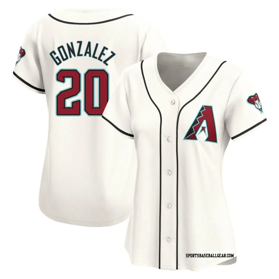 Luis Gonzalez Women's Arizona Diamondbacks White Limited Home Jersey