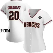 Luis Gonzalez Women's Arizona Diamondbacks White Replica Home 2023 World Series Jersey