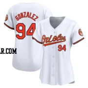 Luis Gonzalez Women's Baltimore Orioles White Limited Home Jersey