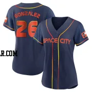 Luis Gonzalez Women's Houston Astros Navy Authentic 2022 City Connect Jersey