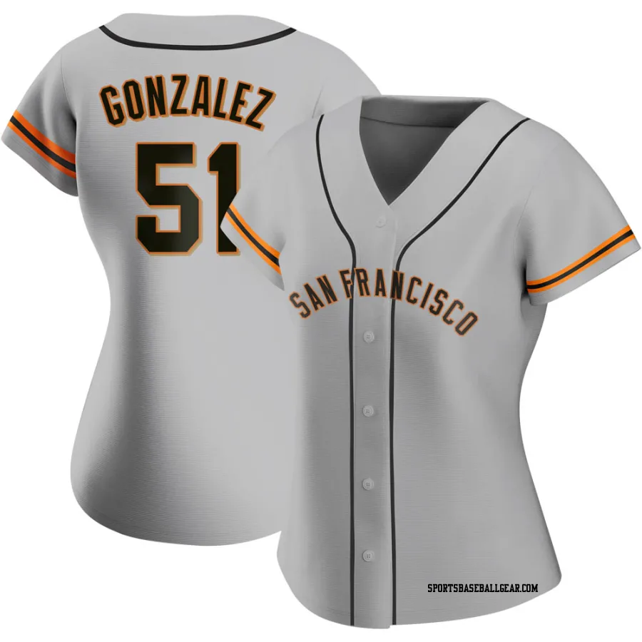 Luis Gonzalez Women's San Francisco Giants Gray Authentic Road Jersey