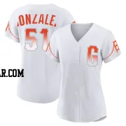 Luis Gonzalez Women's San Francisco Giants White Authentic 2021 City Connect Jersey