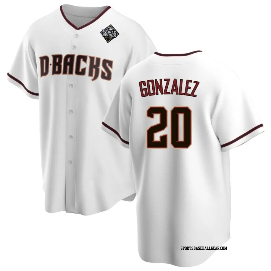 Luis Gonzalez Youth Arizona Diamondbacks White Replica Home 2023 World Series Jersey