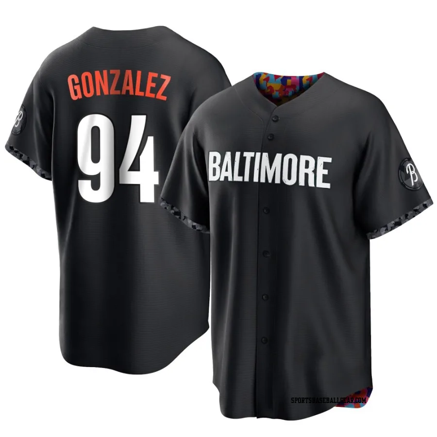 Luis Gonzalez Youth Baltimore Orioles Black Replica 2023 City Connect Jersey