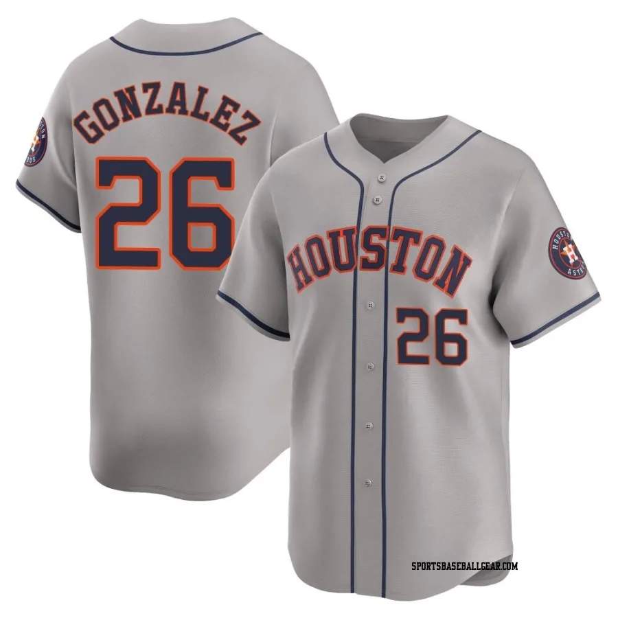 Luis Gonzalez Youth Houston Astros Gray Limited Away Jersey