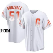 Luis Gonzalez Youth San Francisco Giants White Replica 2021 City Connect Jersey