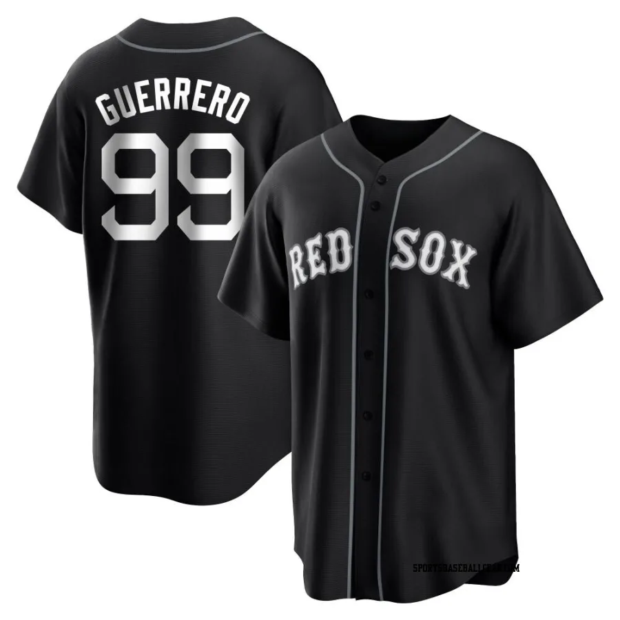 Luis Guerrero Men's Boston Red Sox Black/White Replica Jersey