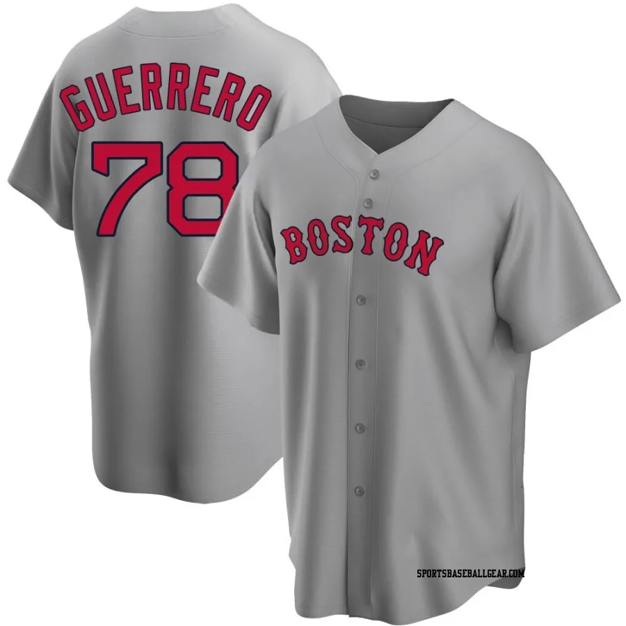 Luis Guerrero Men's Boston Red Sox Gray Replica Road Jersey