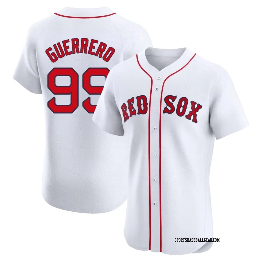 Luis Guerrero Men's Boston Red Sox White Elite Home Patch Jersey