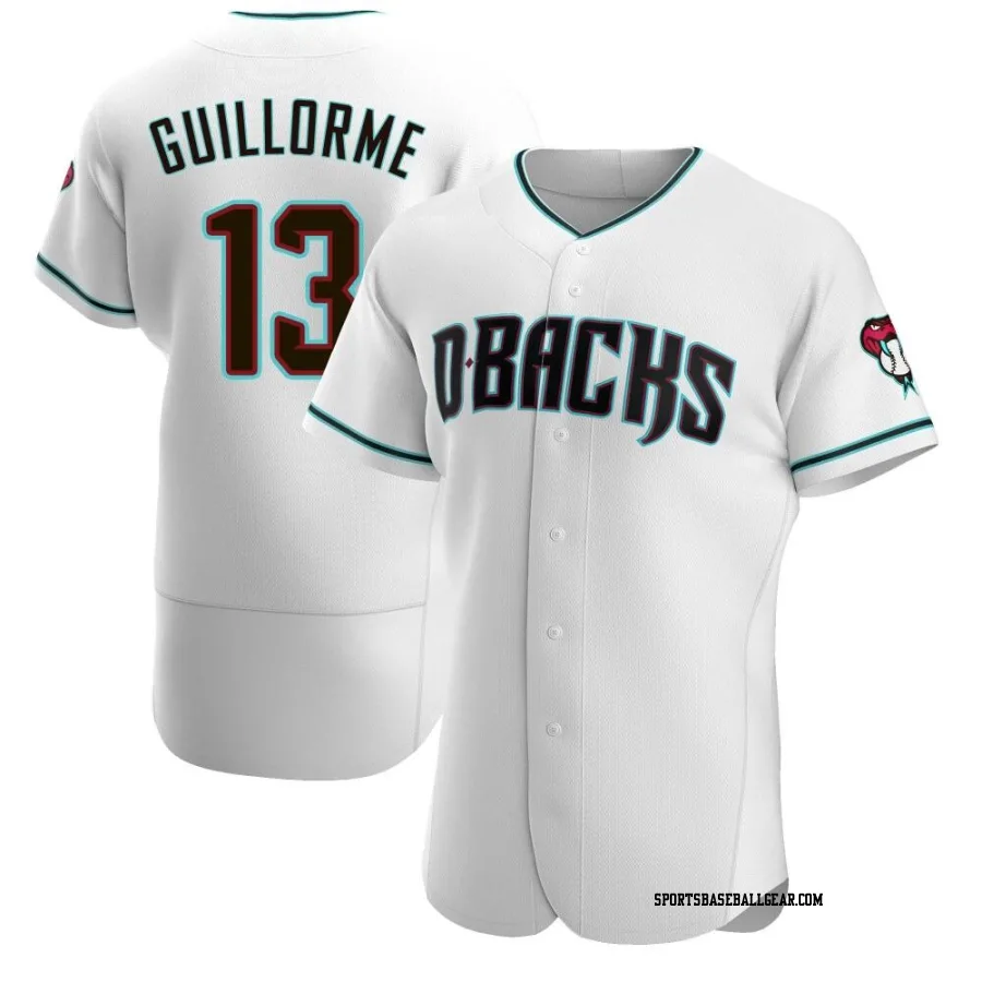 Luis Guillorme Men's Arizona Diamondbacks White/Teal Authentic Alternate Jersey