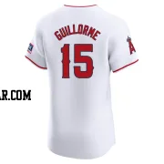 Luis Guillorme Men's Los Angeles Angels White Elite Home Patch Jersey