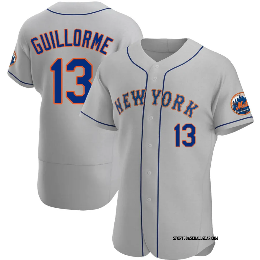 Luis Guillorme Men's New York Mets Gray Authentic Road Jersey