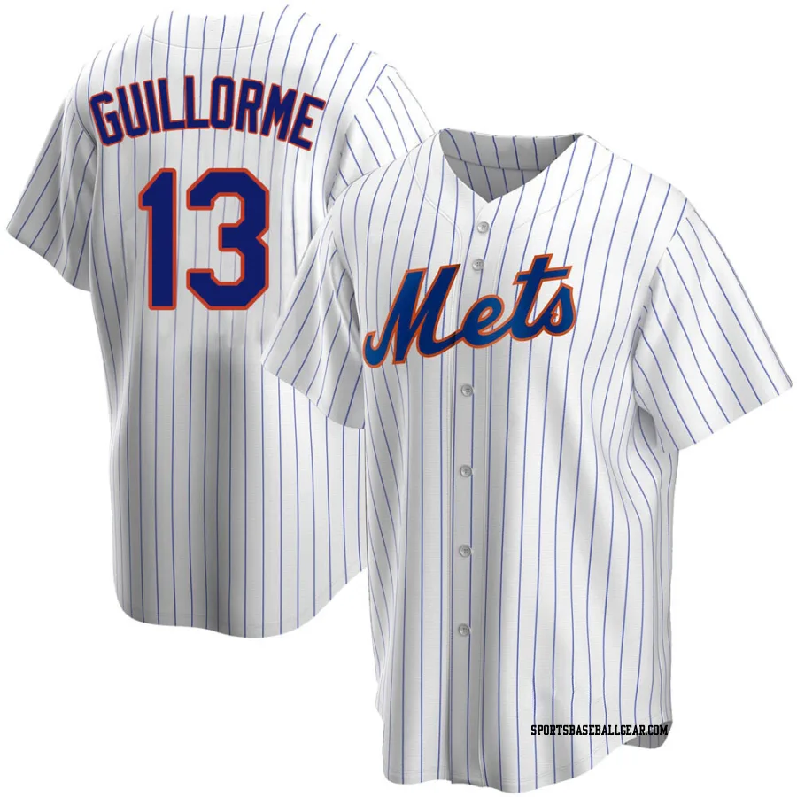 Luis Guillorme Men's New York Mets White Replica Home Jersey