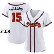 Luis Guillorme Women's Atlanta Braves Gold Authentic White 2022 Program Jersey