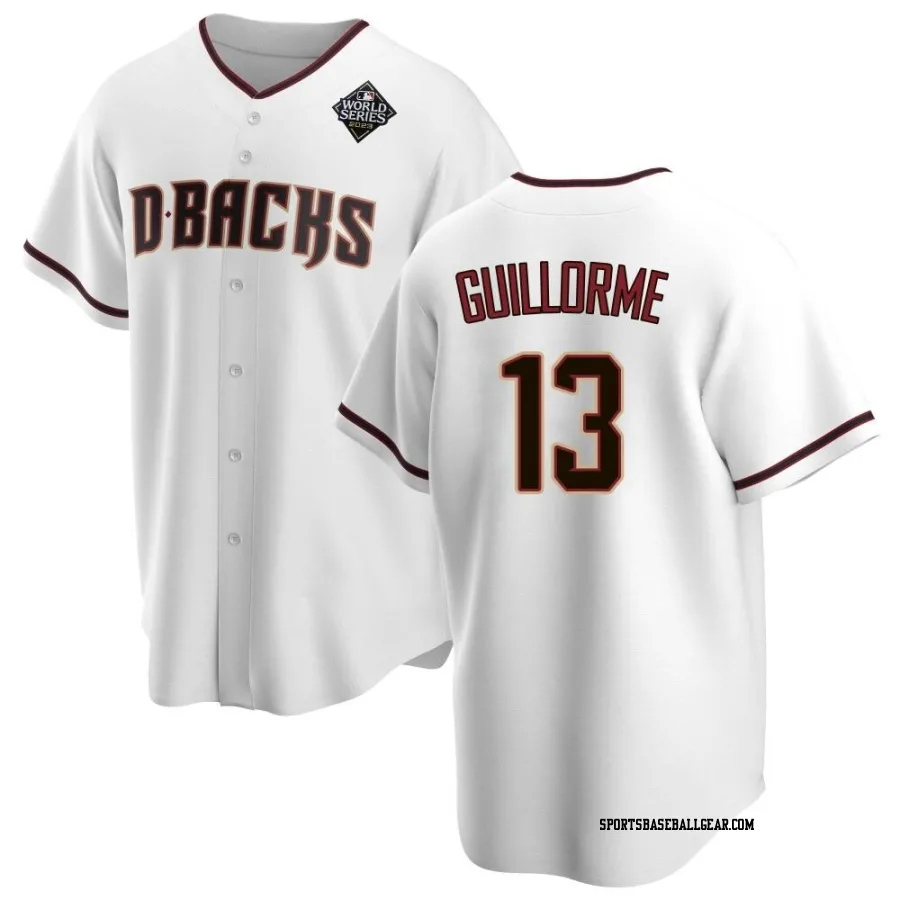 Luis Guillorme Youth Arizona Diamondbacks White Replica Home 2023 World Series Jersey