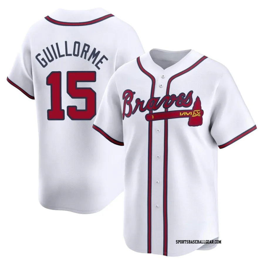 Luis Guillorme Youth Atlanta Braves White Limited Home Jersey