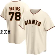 Luis Matos Men's San Francisco Giants Cream Replica Home Jersey