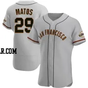 Luis Matos Men's San Francisco Giants Gray Authentic Road Jersey