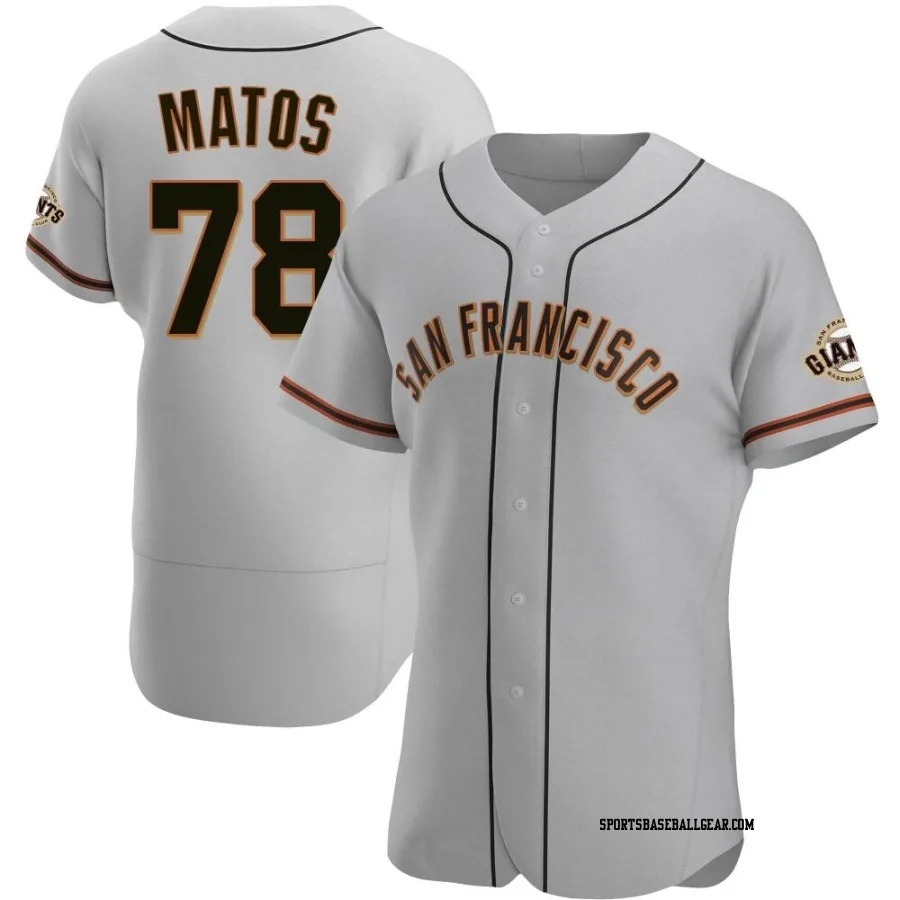 Luis Matos Men's San Francisco Giants Gray Authentic Road Jersey