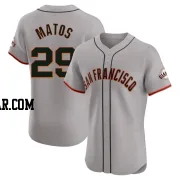 Luis Matos Men's San Francisco Giants Gray Elite Road Jersey