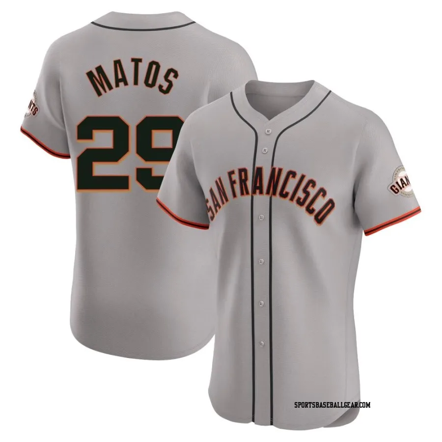 Luis Matos Men's San Francisco Giants Gray Elite Road Jersey