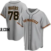 Luis Matos Men's San Francisco Giants Gray Replica Road Jersey